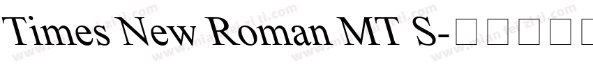 Times New Roman MT S字体转换